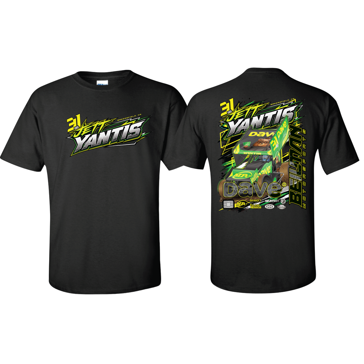 YANTIS x DAVE Full Throttle Black T-Shirt